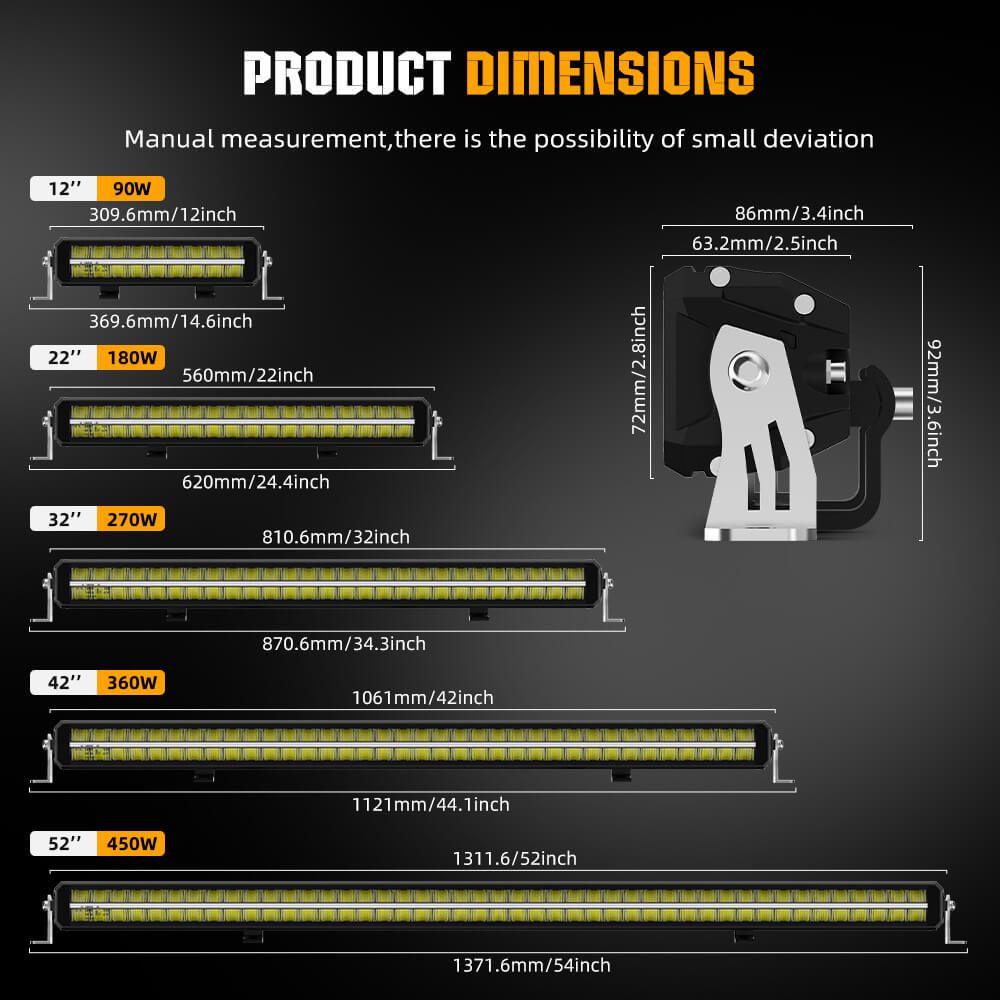 32Inch Polar Bear Series Dual Row LED Light Bar With White&Amber DRL
