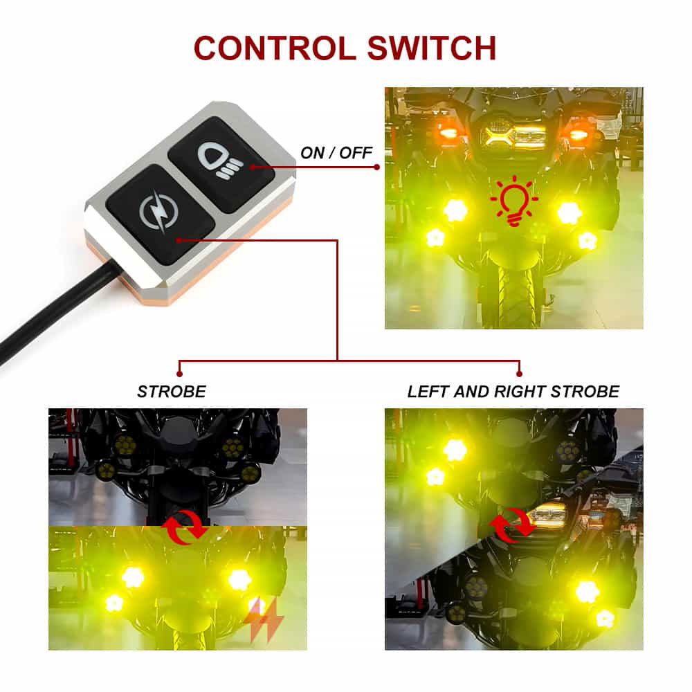 Assemblage de fils clignotants déclenché par klaxon de moto avec connecteur DT 16AWG