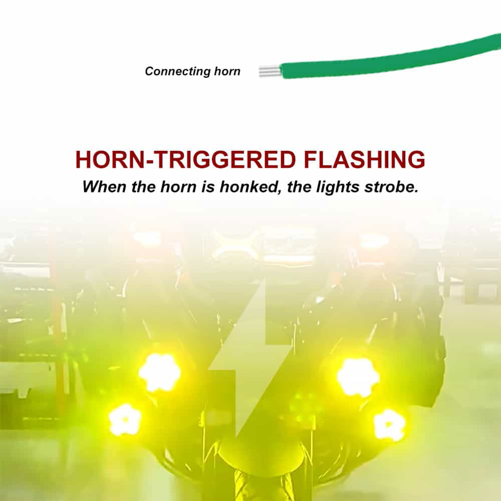 Assemblage de fils clignotants déclenché par klaxon de moto avec connecteur DT 16AWG
