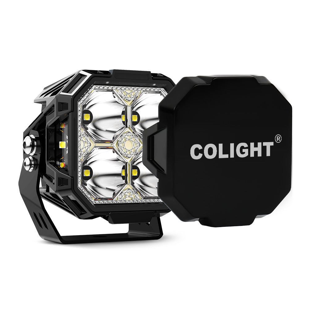 Protective Cover For 3inch Diamond Series Ditch Light Yellow/Black(Set/2pc)