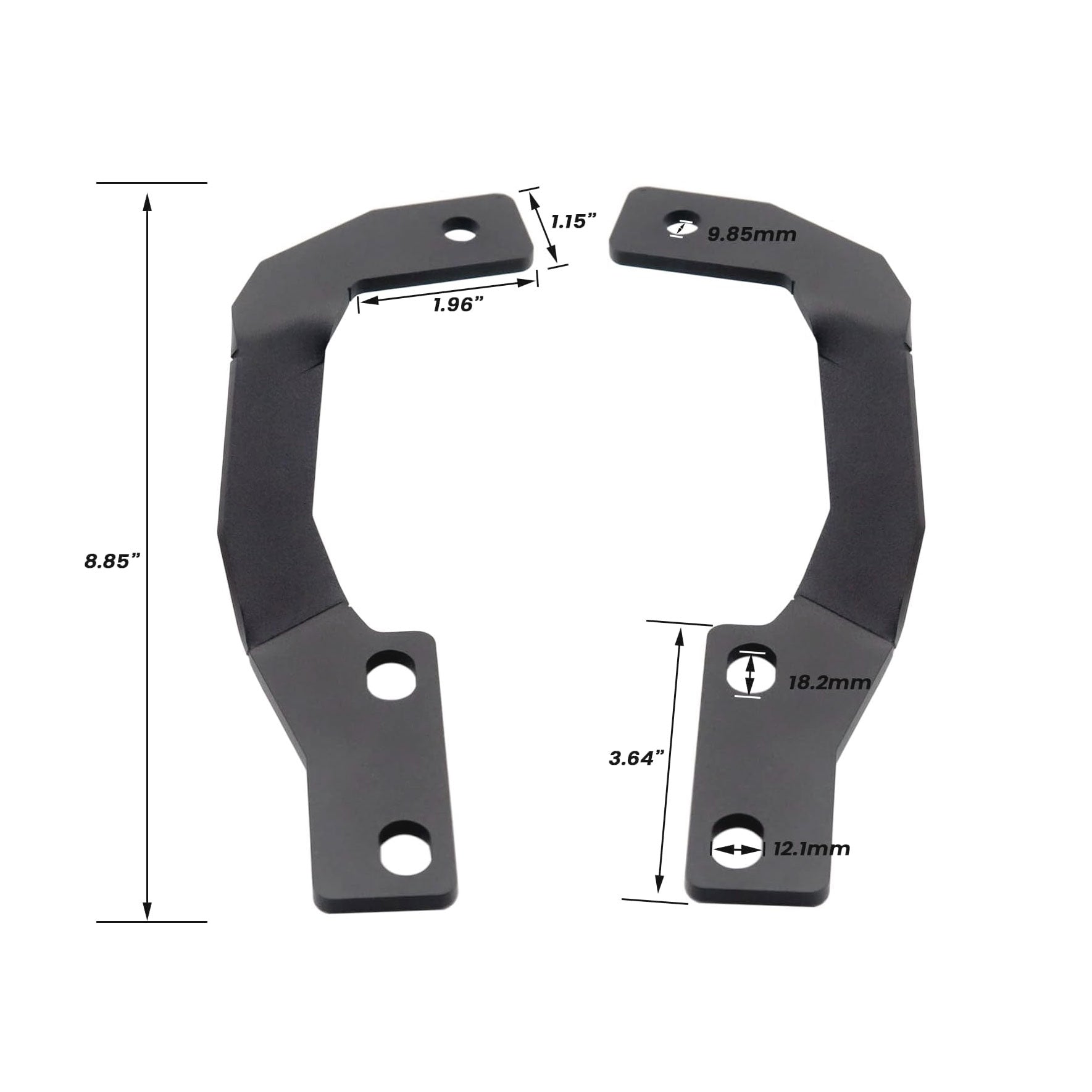 Soportes de montaje para luces de canaleta del capó Toyota 4Runner 2010-2023