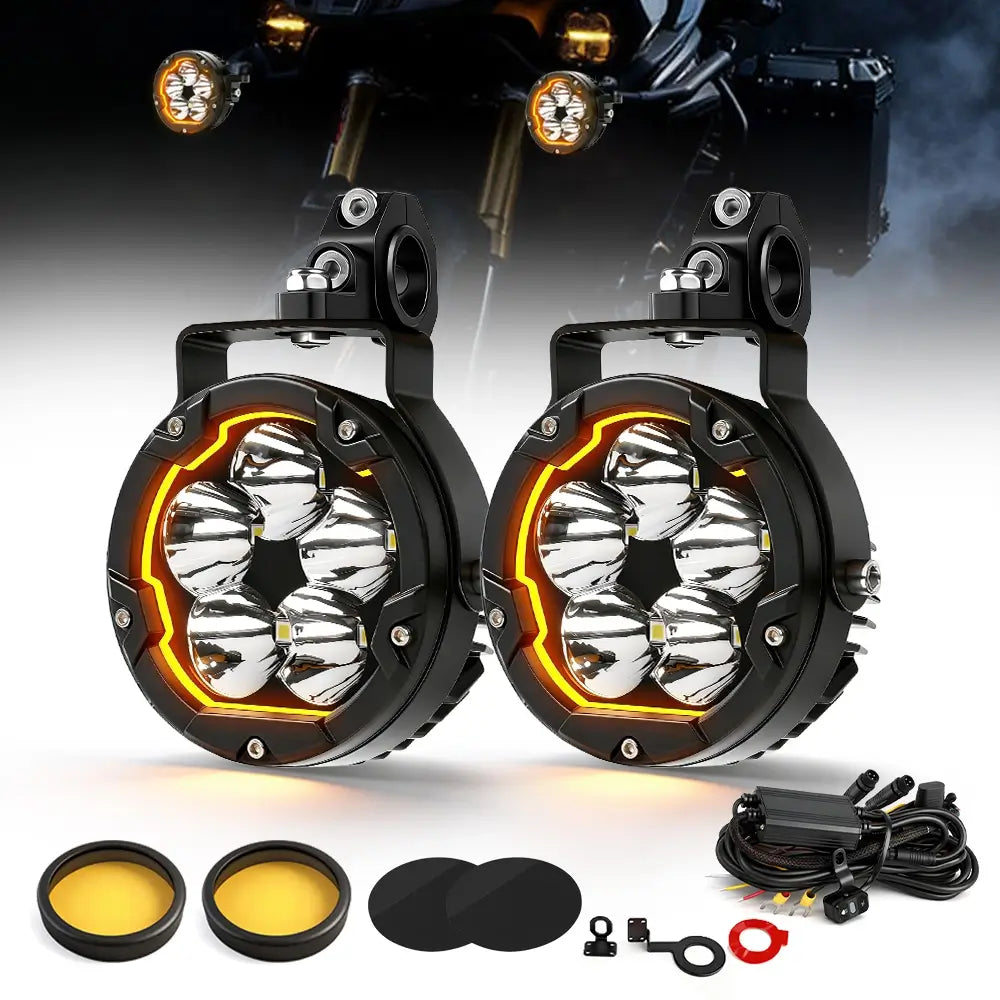 3.5inch Atlas Series Multi-Mode LED Motorcycle Auxiliary Lights(Set/2pcs)