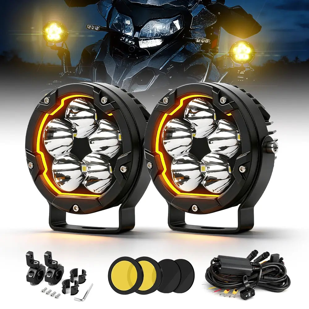3.5inch Atlas Series Multi-Mode LED Motorcycle Auxiliary Lights(Set/2pcs)