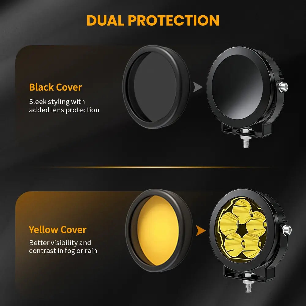 (Pre-Order)3.5inch Atlas Series Multi-Mode LED Motorcycle Auxiliary Lights(Set/2pcs)