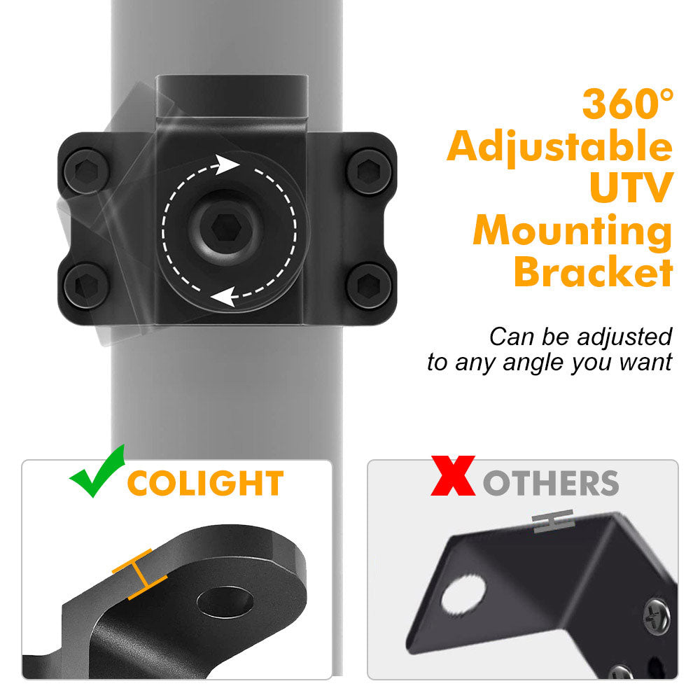 Whip Light Mounting Bracket For 1.75"-2" Roll Cage