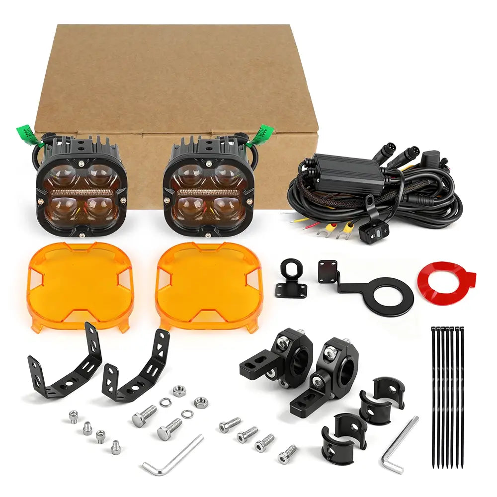 3inch DDF Pro Series LED Auxiliary Motorcycle Lights(Set/2pcs)