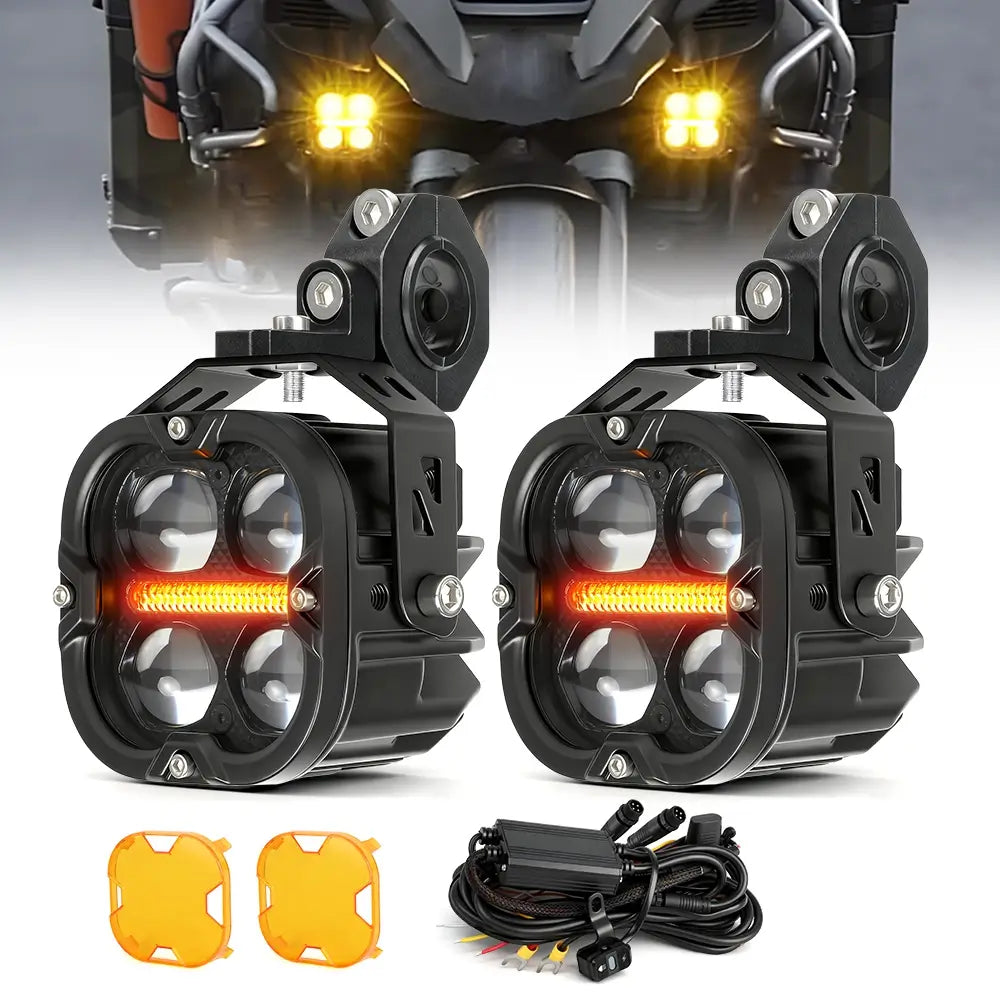 3inch DDF Pro Series LED Auxiliary Motorcycle Lights(Set/2pcs)
