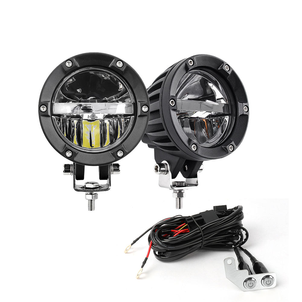 4 Inch DB-R Series Dual Beam Round Driving Lights(Set/2Pcs)