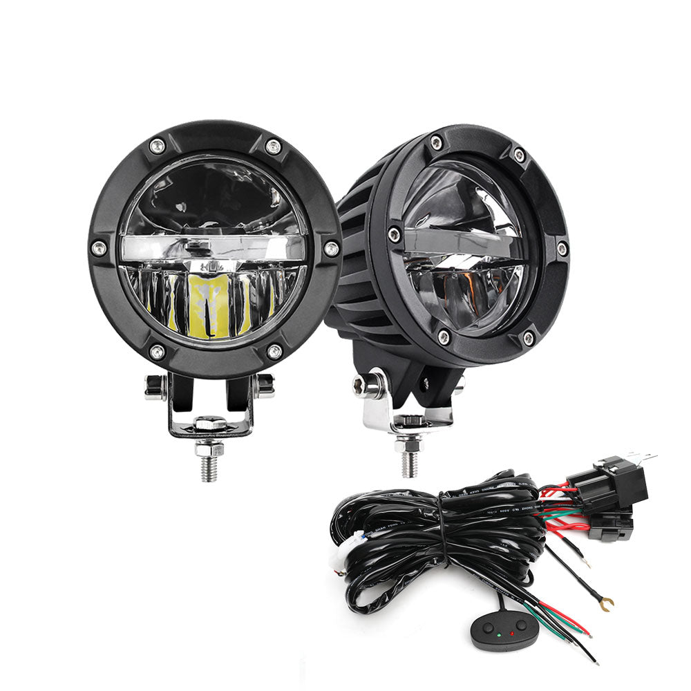4 Inch DB-R Series Dual Beam Round Driving Lights(Set/2Pcs)
