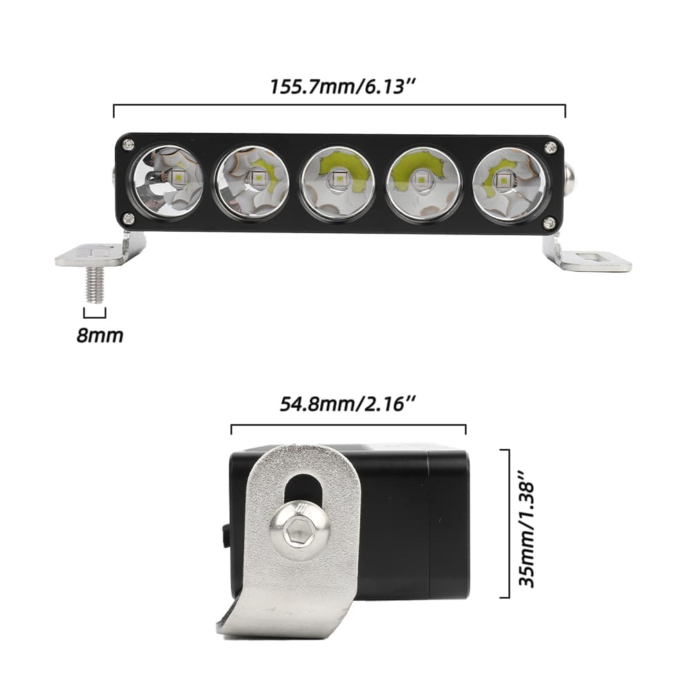 6 Inch GL Series Spot Beam Led Grille Lights With Wire Harness(Set/2PC)