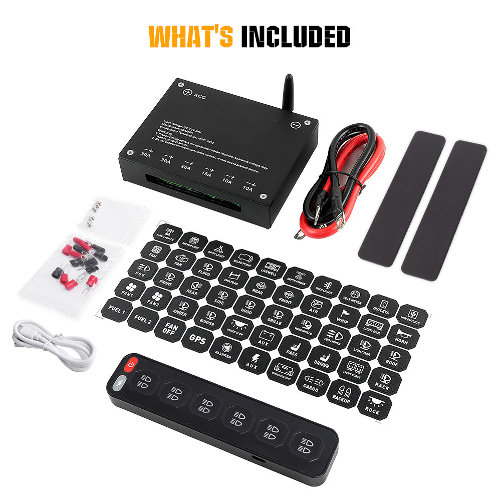 Universal 6 Gang Switch Panel System With Wireless Control