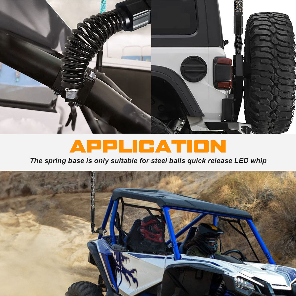 Heavy Duty Spring Mounts For the 1.75" Fat Whip Lights(Pair/2pcs)