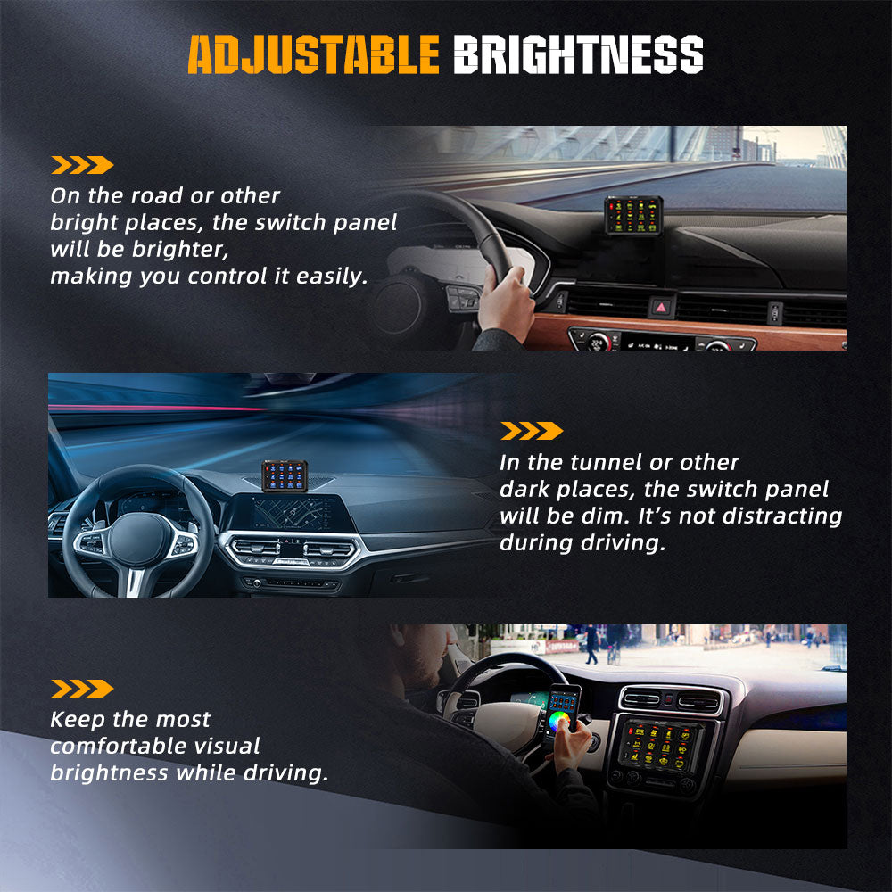 New 12 Gang RGB Switch Panel System With ACC Wire and App Control