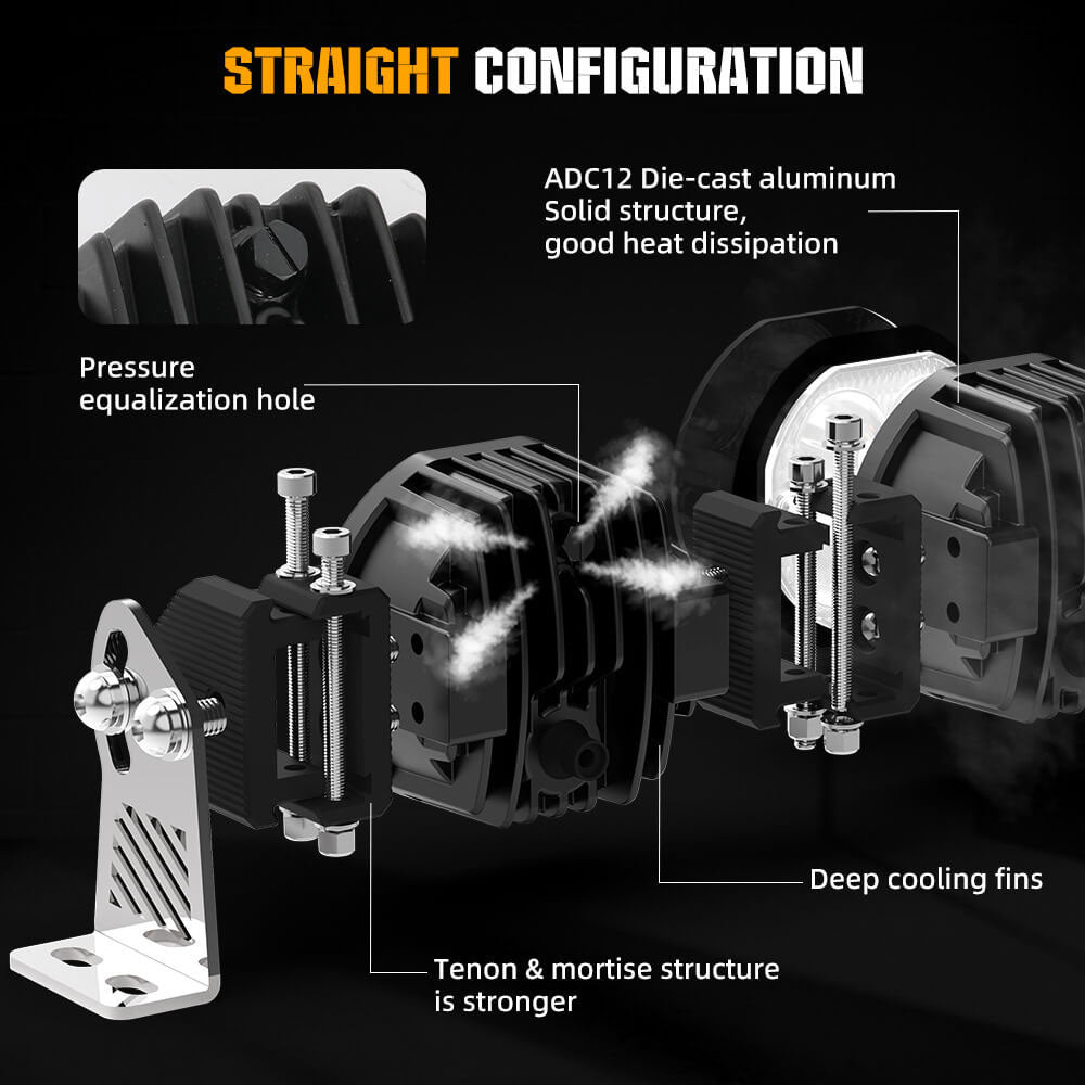 COLIGHT 34inch Mojave Series Linkable Light Bar With Yellow Backlight