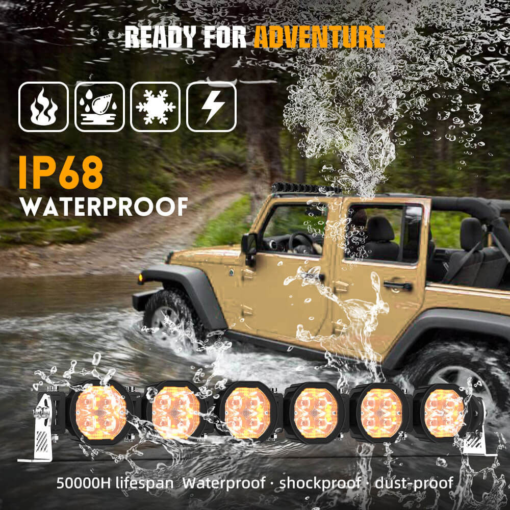 COLIGHT 34inch Mojave Series Linkable Light Bar With Yellow Backlight