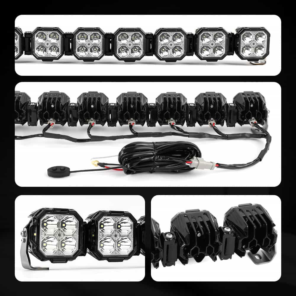 COLIGHT Barra de Luz Enlazable Serie Diamante de 40 pulgadas con DRL RGB