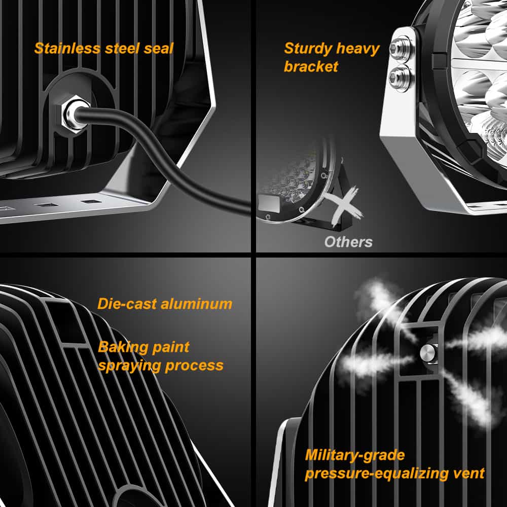 COLIGHT 6,5-Zoll TrailBlazer Serie E9 Markierte LED-Fahrlichter mit Gelbem & Weißem Tagfahrlicht