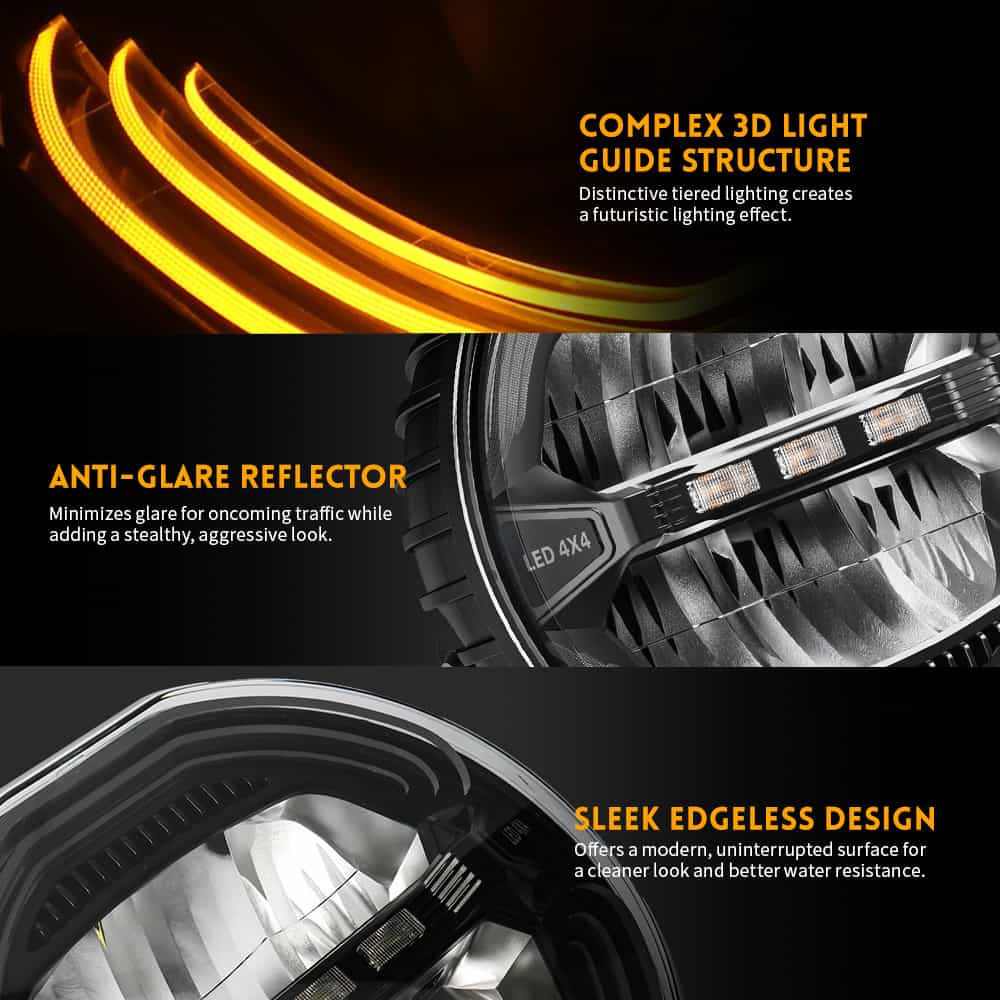 COLIGHT 9inch SharkX Series Offroad Driving Light-Hi Low Beam& Dual Color DRL