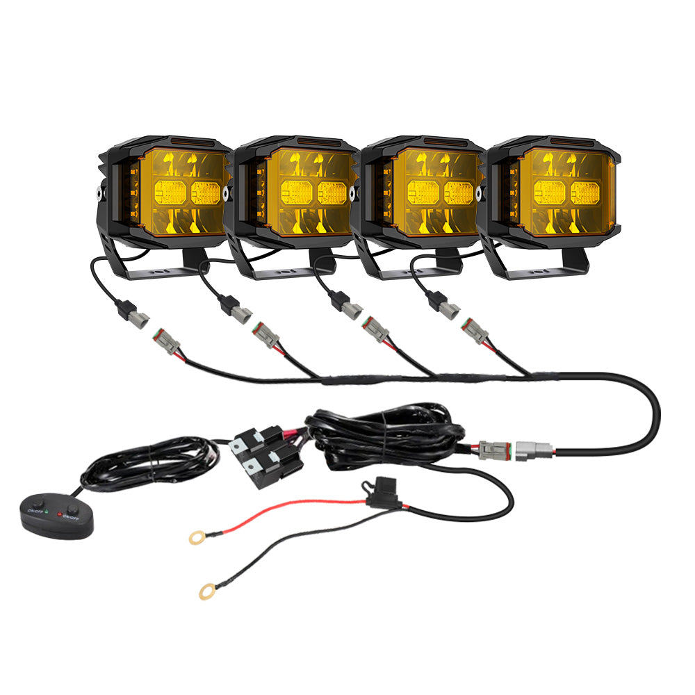 Kit de faisceau de câbles séparateur DT 3 broches pour 3/4/6/8 pcs V5 série de projecteurs latéraux