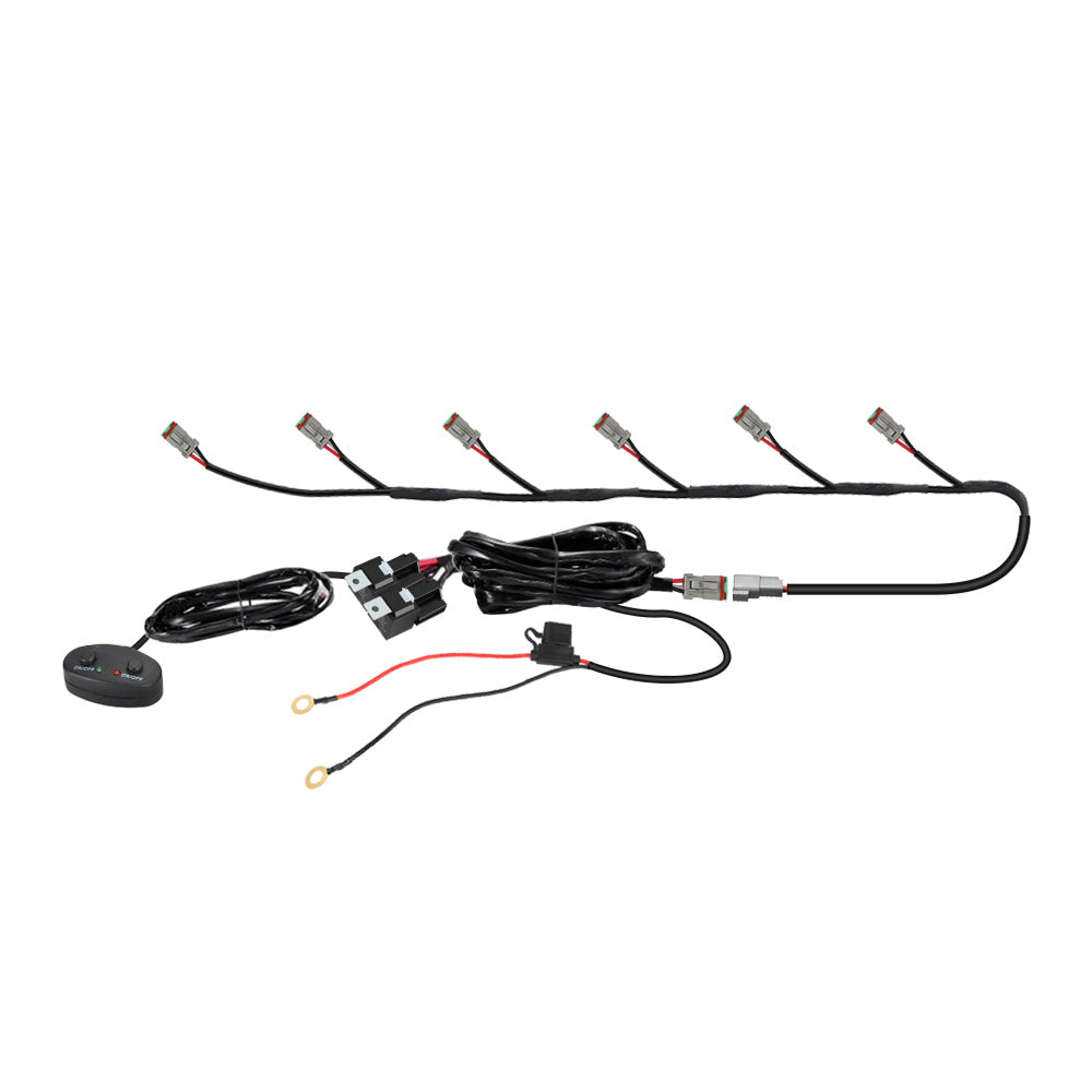 DT 2Pin Splitter Wire Harness Kit For 3/4/5/6/7/8/9/10 Lamps