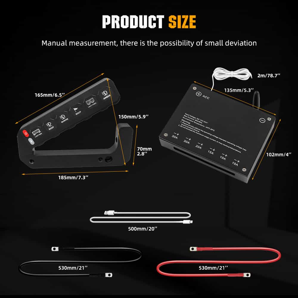 Jeep Wrangler JK Grab Handle 6 Gang Switch Panel