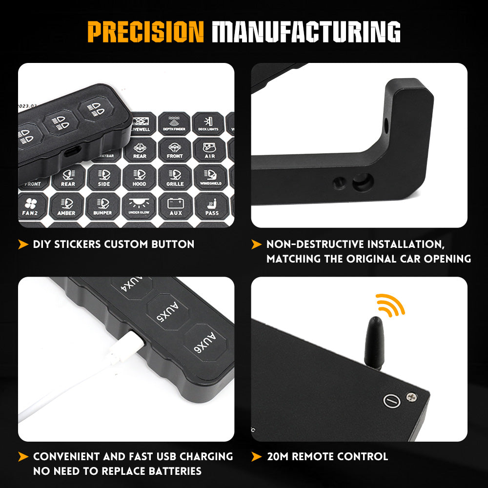 Jeep Wrangler JK Grab Handle 6 Gang Switch Panel