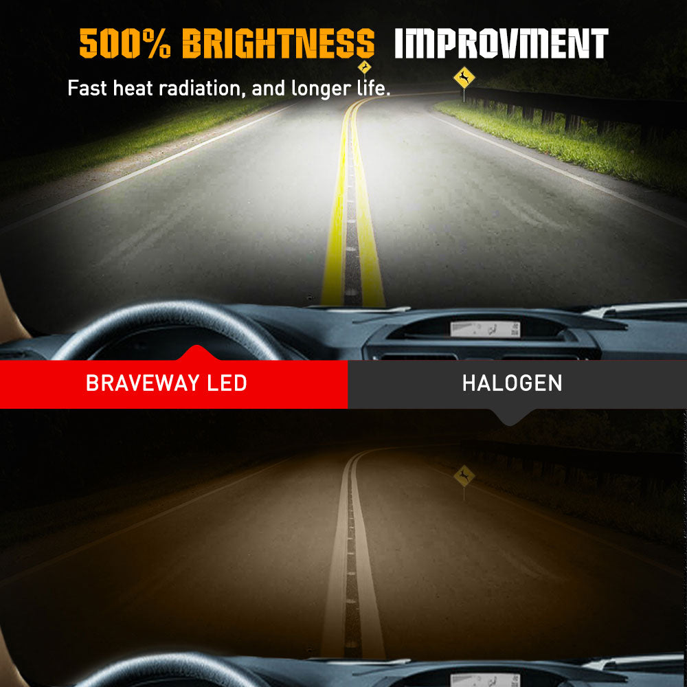 K18 Series H4/H13/9006/H11 Bulb- 160W/10000LM, 6000K(Set/2pcs)