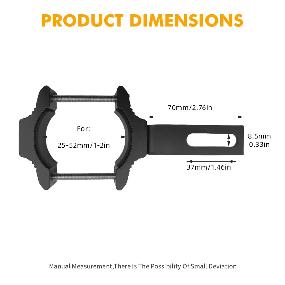 Motorrad-Gabelrohr-Klemmhalterung (25–52mm) mit L-Halterung