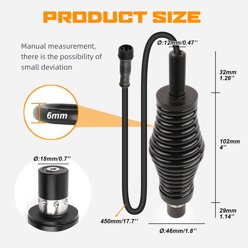 Heavy Duty Spring Mounts For the 1.75" Fat Whip Lights(Pair/2pcs)