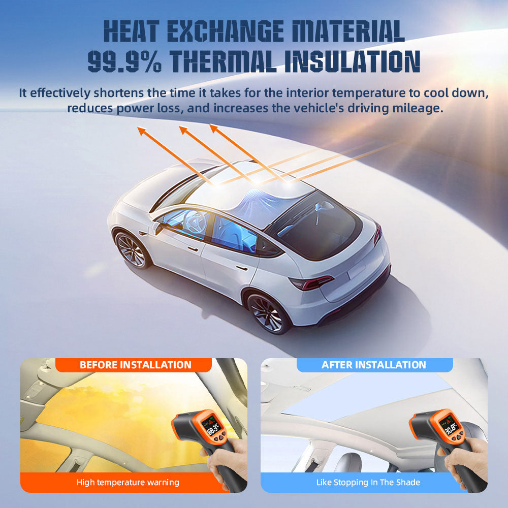 Tesla Model Y 2019-2023 Vollautomatische elektrische Glasdach-Sonnenblende
