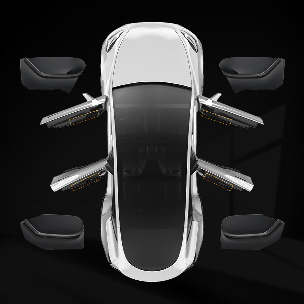 Tesla Model Y Full Cover TPE Waterproof Door Side Storage Box (Set/4pcs)