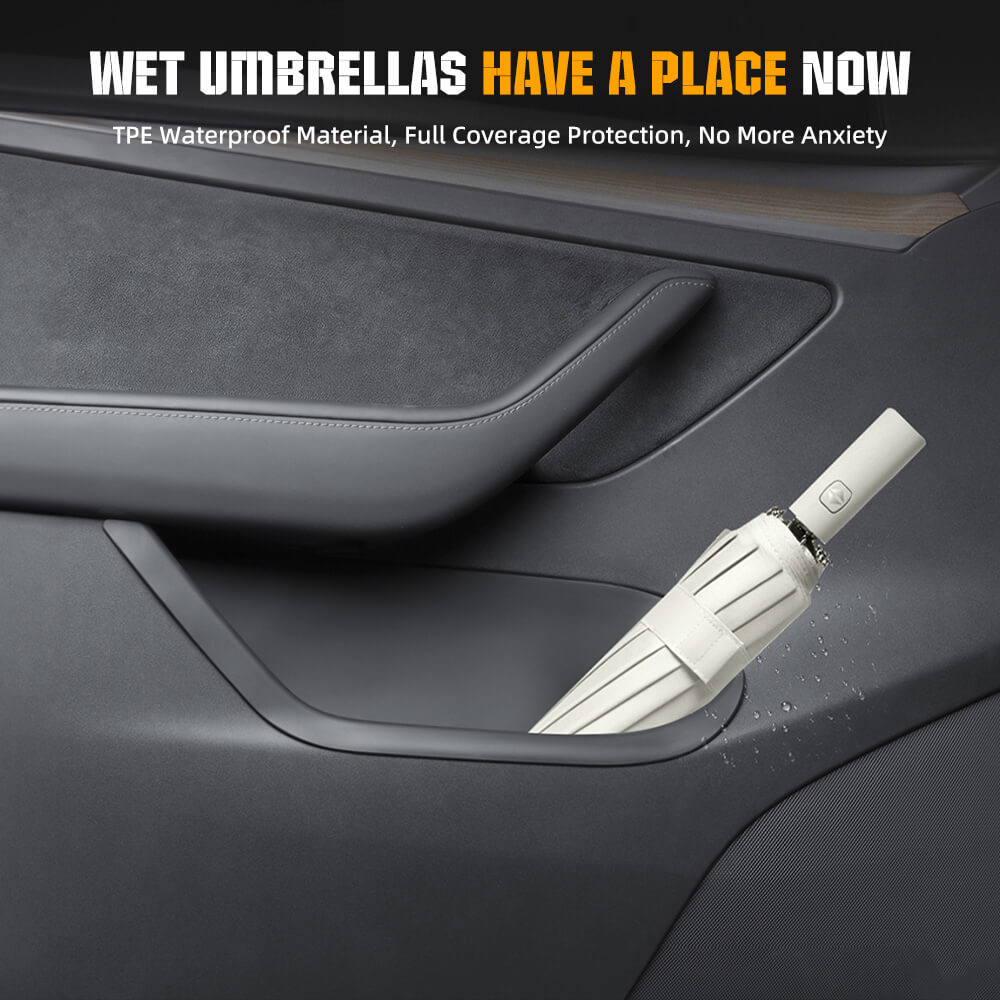 Tesla Model Y Full Cover TPE Waterproof Door Side Storage Box (Set/4pcs)