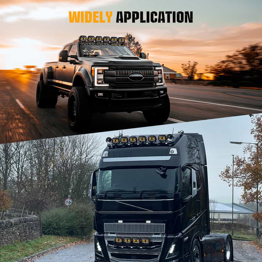 5x7inch Vortex Series LED Projector Driving Light with Dual-Color DRL