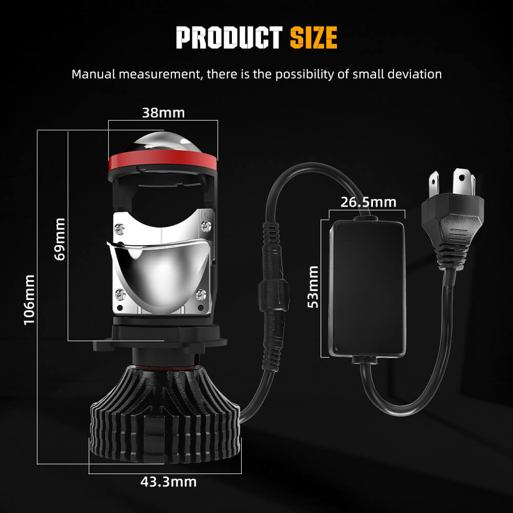 Y7S Tri-color Mini Lense H4 Bulbs For Reflector Headlight