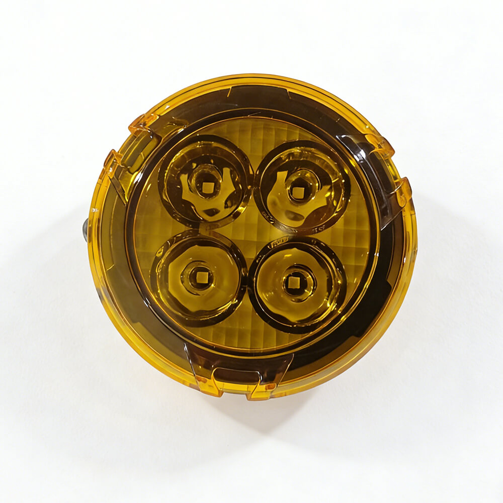 Protective Cover For D03/D07/D09 Series Motorcycle Lights-Yellow/Black(Set/2pc)