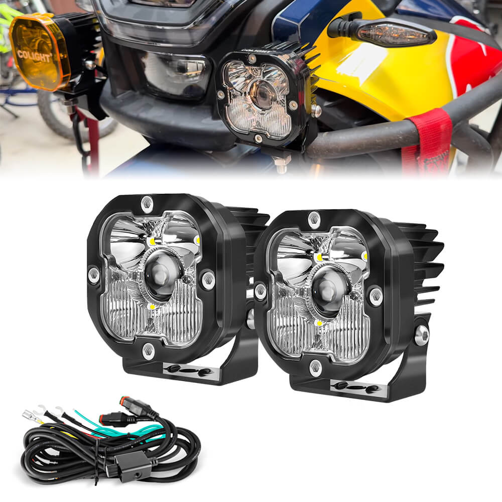 3inch LA5 Series Motorcycle Auxiliary Fog Lights-White Beam(Set/2pc)