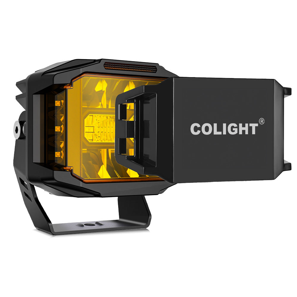 Cubierta Protectora Para Pods de Luz Laterales V5 Serie de 3 pulgadas/5 pulgadas - Amarillo/Negro (Juego/2 piezas)