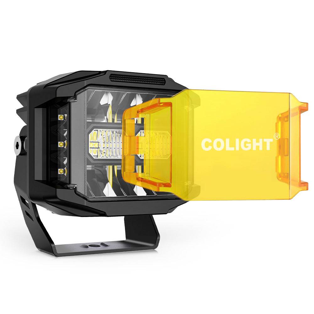 Cubierta Protectora Para Pods de Luz Laterales V5 Serie de 3 pulgadas/5 pulgadas - Amarillo/Negro (Juego/2 piezas)