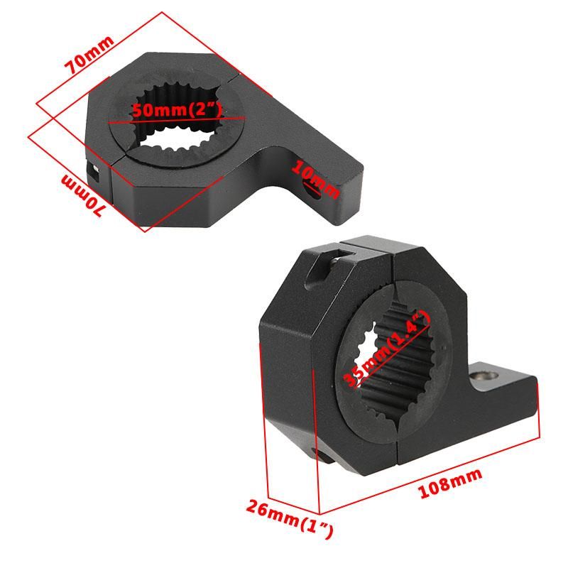 1.25-2 inch Roll Cage LED Light Bar Mounting Brackets