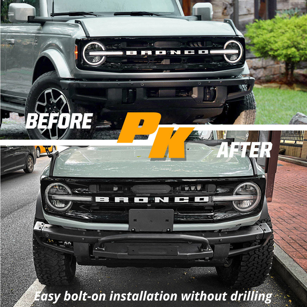 2021-2022 Ford Bronco Mid-Width Front Bumper Winch Mounts