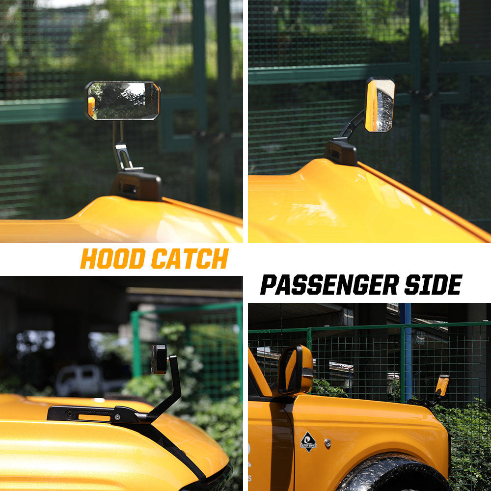 2021-2022 Ford Bronco Hood Mounted Rearview Blind Spot Mirror