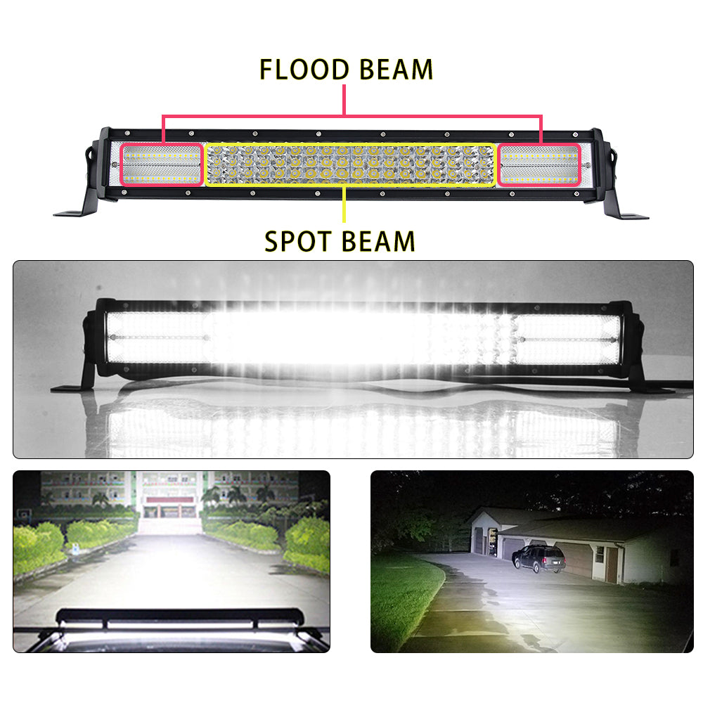 22Inch T42 Series Quad Row Combo Beam Offroad LED Light Bar