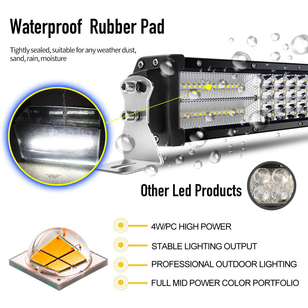 22Inch T42 Series Quad Row Combo Beam Offroad LED Light Bar