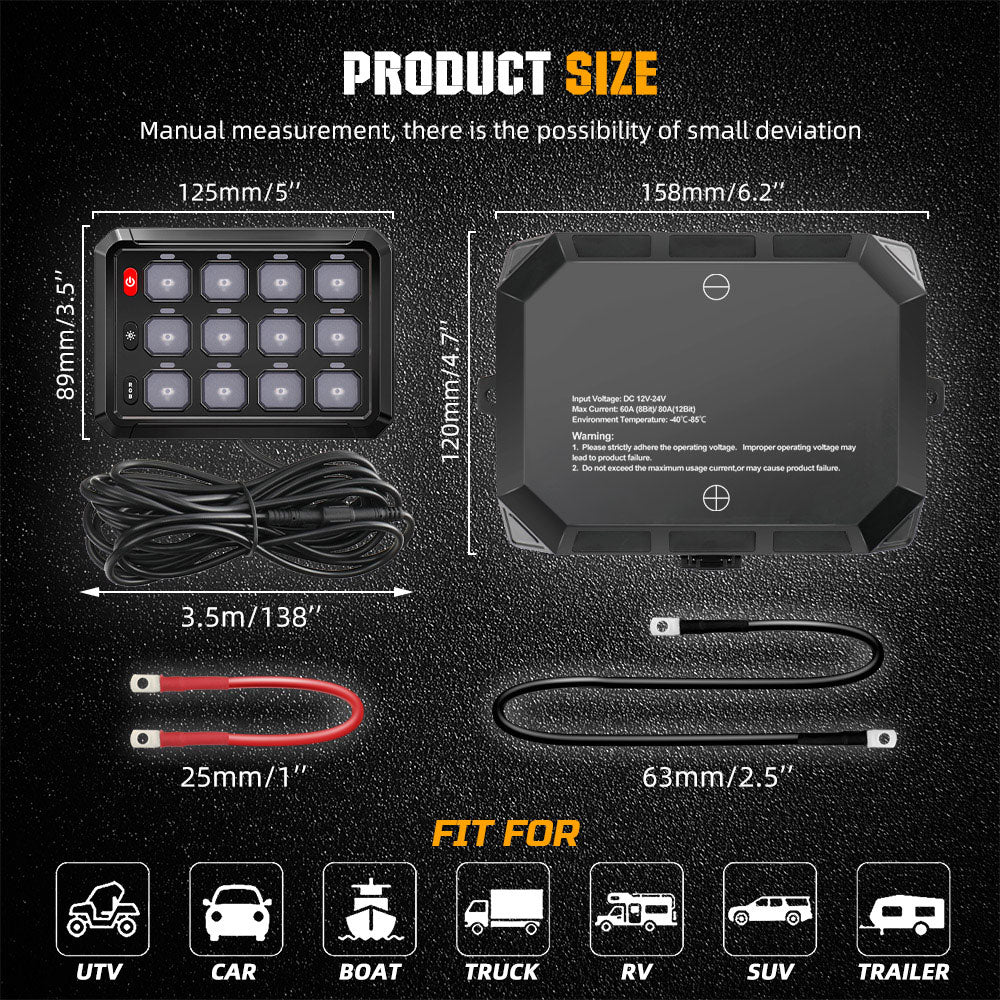 New 12 Gang RGB Switch Panel System