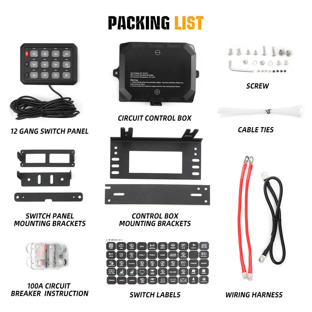 New 12 Gang RGB Switch Panel System