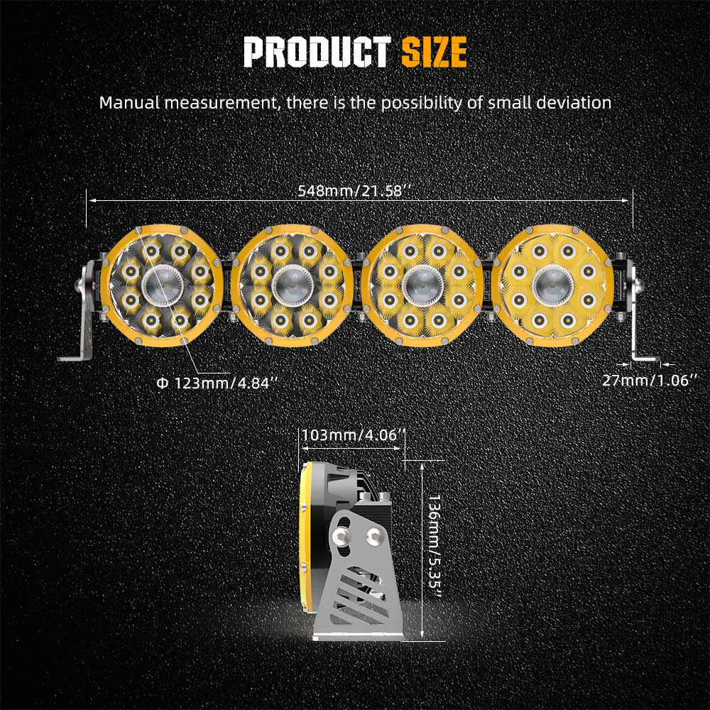 COLIGHT 22inch Striker Series LED Round Driving Linkable Light Bar