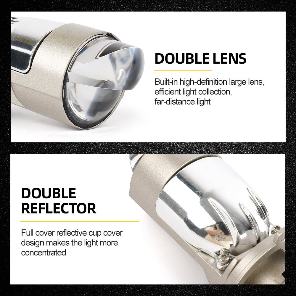 COLIGHT Y9 Plus Series H4 Plug a Dual Mini-Projector LED Headlight Bulb