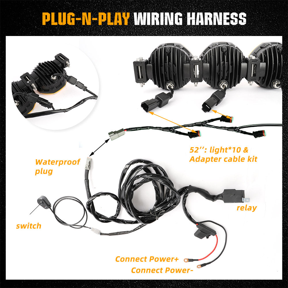 (PRÉCOMMANDE)COLIGHT Barre lumineuse ronde LED de conduite Striker Series 32 pouces, connectable