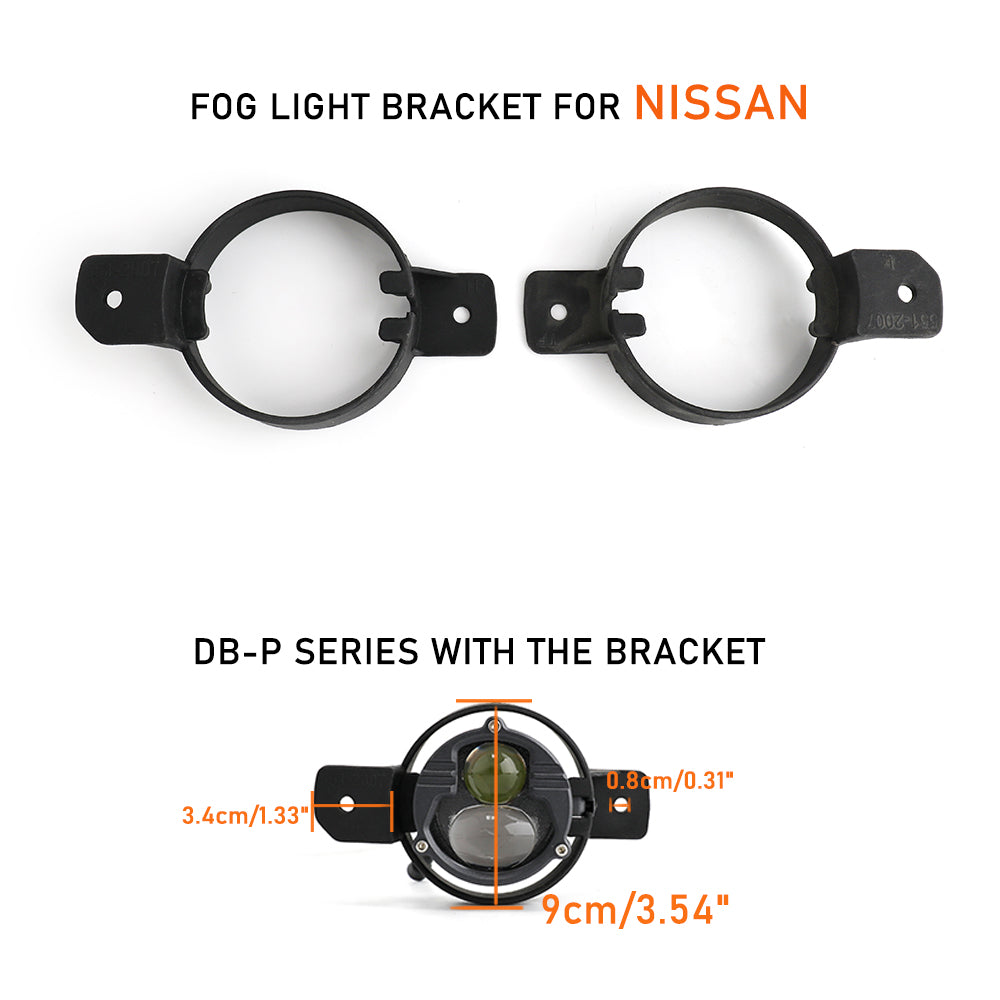 Custom DB-P Series Fog Light Brackets For Nissan