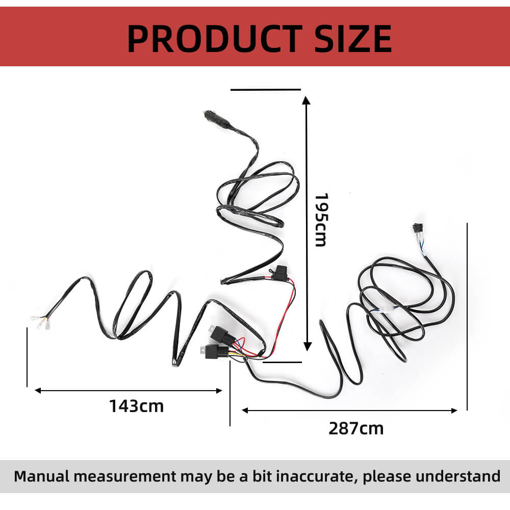18AWG Cigarette Lighter Plug Wire Harness For LED Light Bar